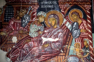 Byzantine fresco from the 15th century